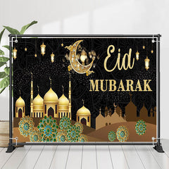 Lofaris Night Sand Color Palace Eid Mubarak Backdrop