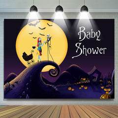 Lofaris Nightmare Halloween Pumpkin Baby Shower Backdrop