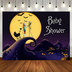 Lofaris Nightmare Halloween Pumpkin Baby Shower Backdrop