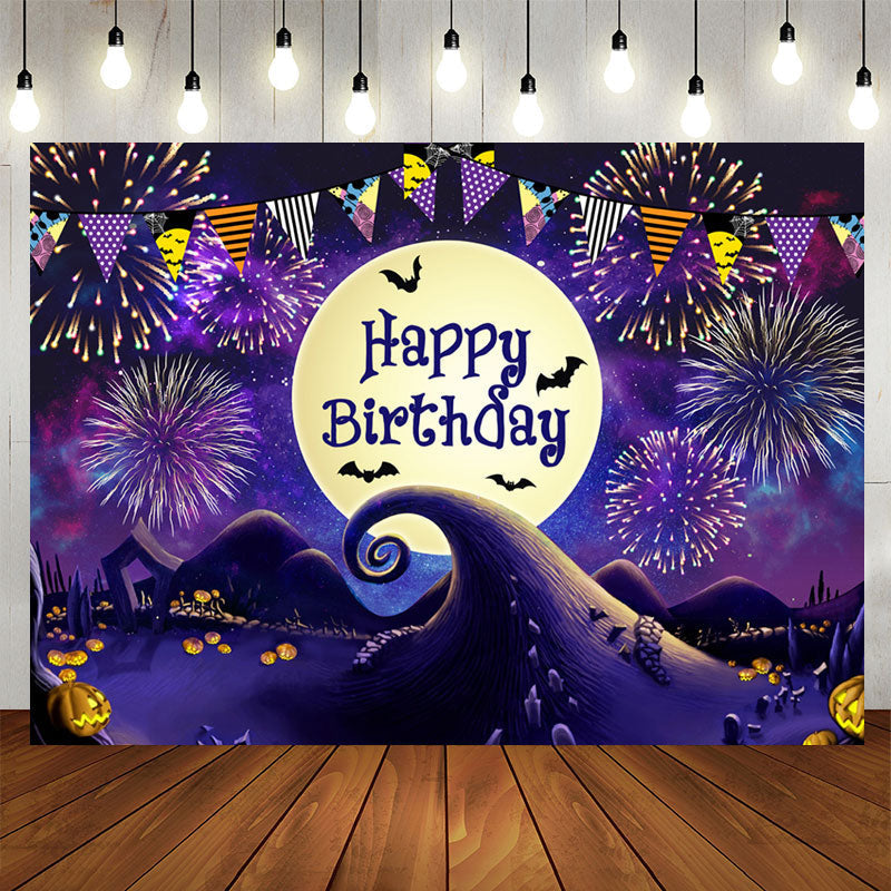 Lofaris Nightmare Moon Halloween Happy Birthday Backdrop