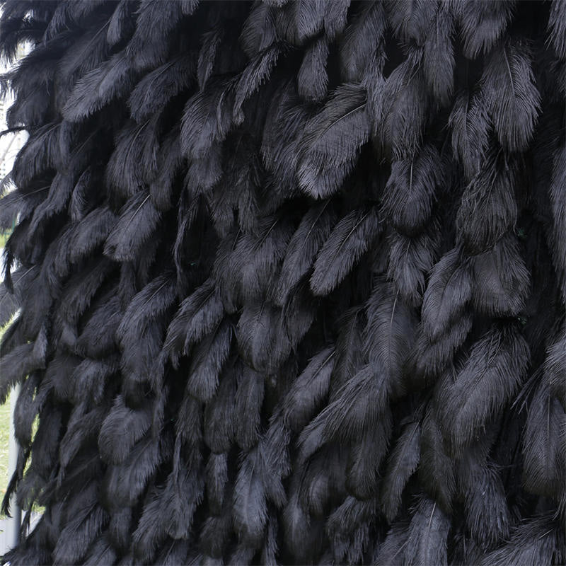 Lofaris Noble Black Faux Feather Decor Wall Panels Wholesale