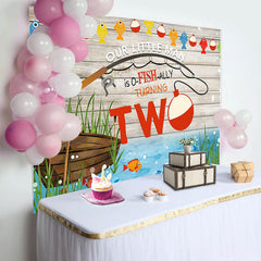 Lofaris O Fish Ally Lake Wood 2nd Birthday Party Backdrop