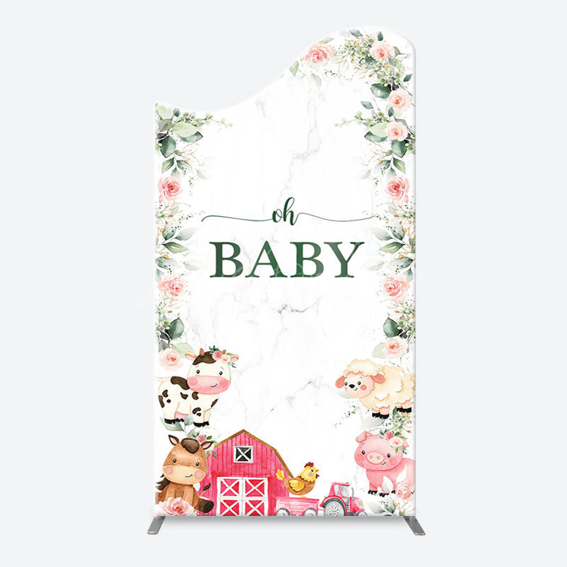 Lofaris Oh Baby Farm Gender Reveal Party Chiara Arch Backdrop