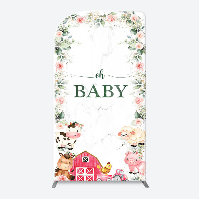 Lofaris Oh Baby Farm Gender Reveal Party Chiara Arch Backdrop