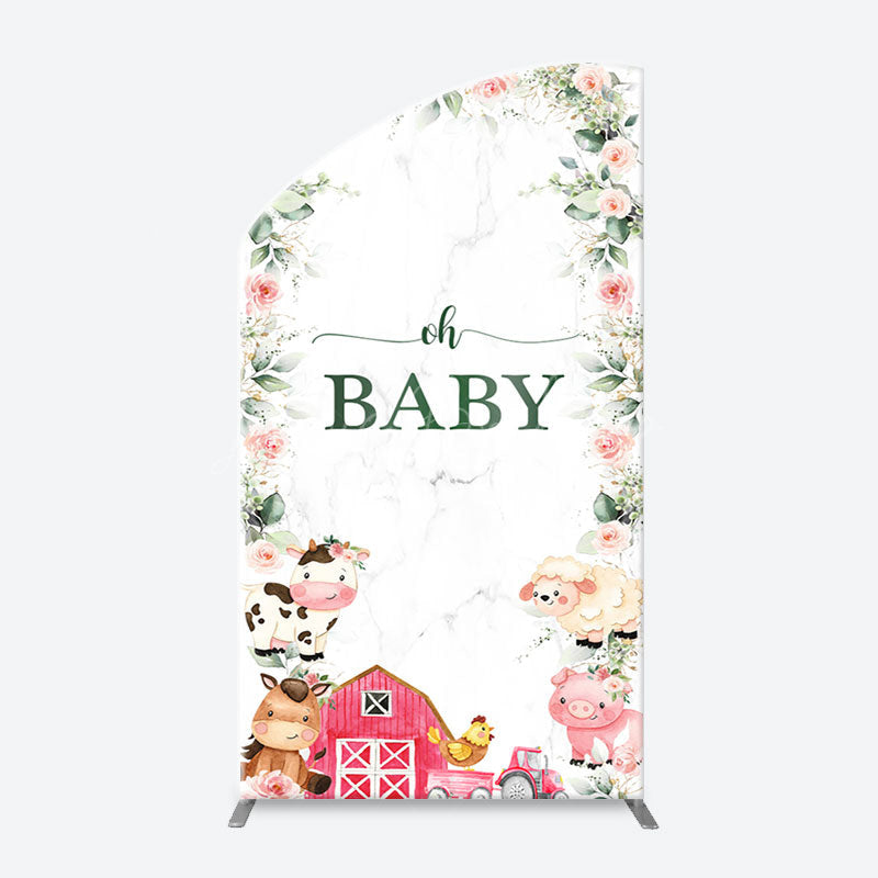 Lofaris Oh Baby Farm Gender Reveal Party Chiara Arch Backdrop