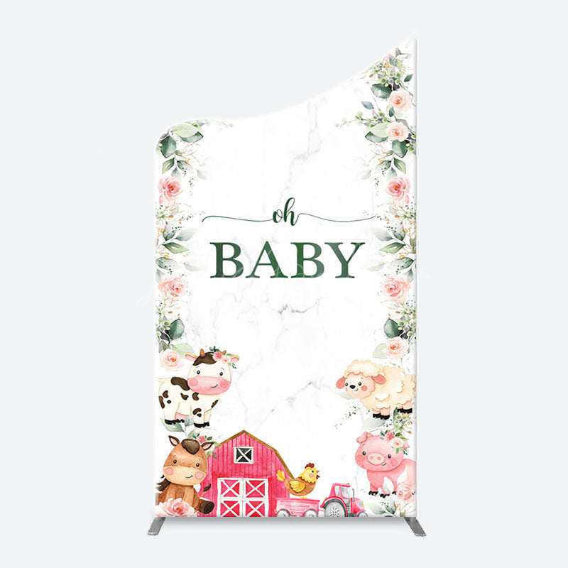 Lofaris Oh Baby Farm Gender Reveal Party Chiara Arch Backdrop