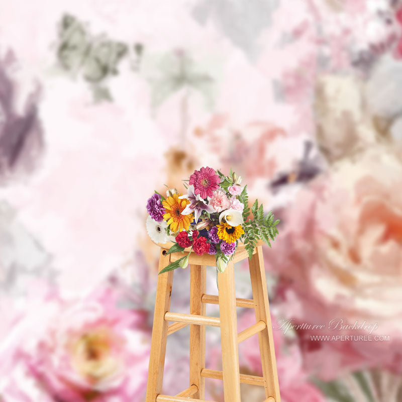 Lofaris Oil Painting Butterfly Floral Fine Art Photo Backdrop