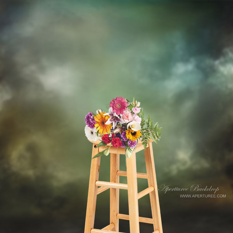 Lofaris Old Master Green Vague Portrait Photography Backdrop