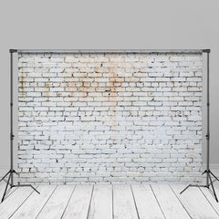 Lofaris Old White Brick Wall Photography Studio Backdrop