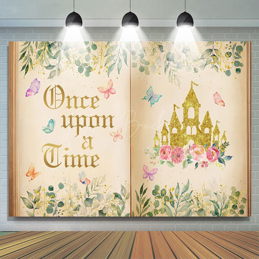 Lofaris Once Upon A Time Princess Castle Birthday Backdrop