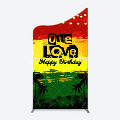 Lofaris One Love Hawaii Evening Night Arch Birthday Backdrop