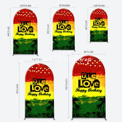 Lofaris One Love Hawaii Evening Night Arch Birthday Backdrop