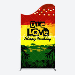 Lofaris One Love Hawaii Evening Night Arch Birthday Backdrop