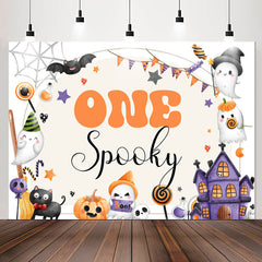 Lofaris One Spooky Boo Halloween Theme 1St Birthday Backdrop