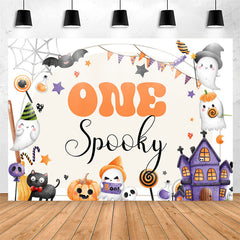 Lofaris One Spooky Boo Halloween Theme 1St Birthday Backdrop