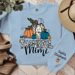 Lofaris One Thankful Mimi Autumn Pumpkin Custom Sweatshirt