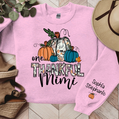 Lofaris One Thankful Mimi Autumn Pumpkin Custom Sweatshirt