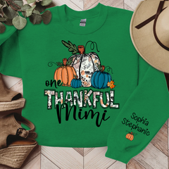 Lofaris One Thankful Mimi Autumn Pumpkin Custom Sweatshirt