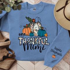Lofaris One Thankful Mimi Autumn Pumpkin Custom Sweatshirt