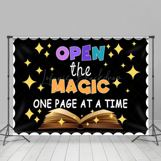 Lofaris Open The Magic Books Sparkle Back To School Backdrop