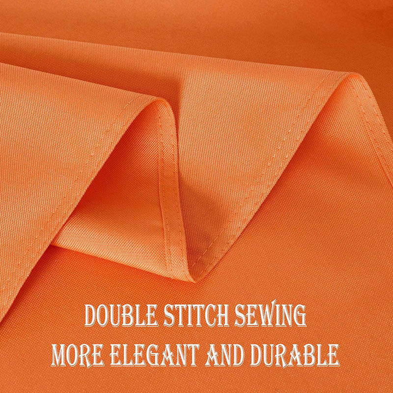Lofaris Orange 150 GSM Polyester Banquet Rectangle Tablecloth
