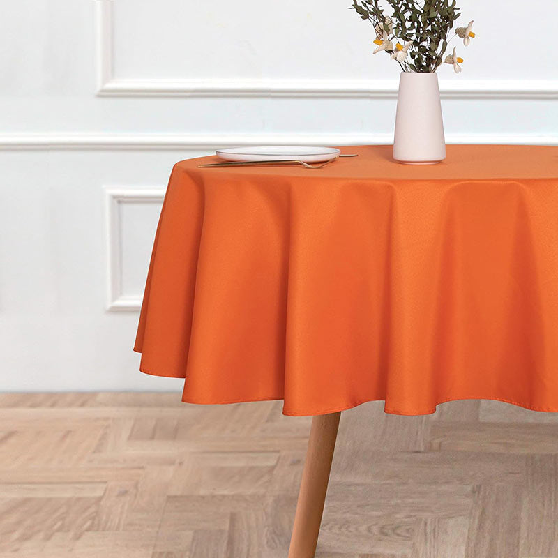 Lofaris Orange 290 GSM Waterproof Polyester Round Tablecloth
