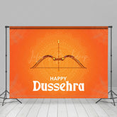 Lofaris Orange Crossbow Arrow Indian Happy Dussehra Backdrop