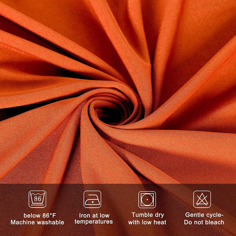 Lofaris Orange Fitted Spandex Rectangle Banquet Table Cover