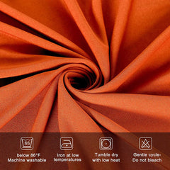 Lofaris Orange Fitted Spandex Rectangle Banquet Table Cover