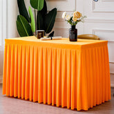 Lofaris Orange Fitted Velvet Rectangle Table Skirts Cover