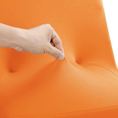 Lofaris Orange Open Back Stretch Spandex Folding Chair Cover