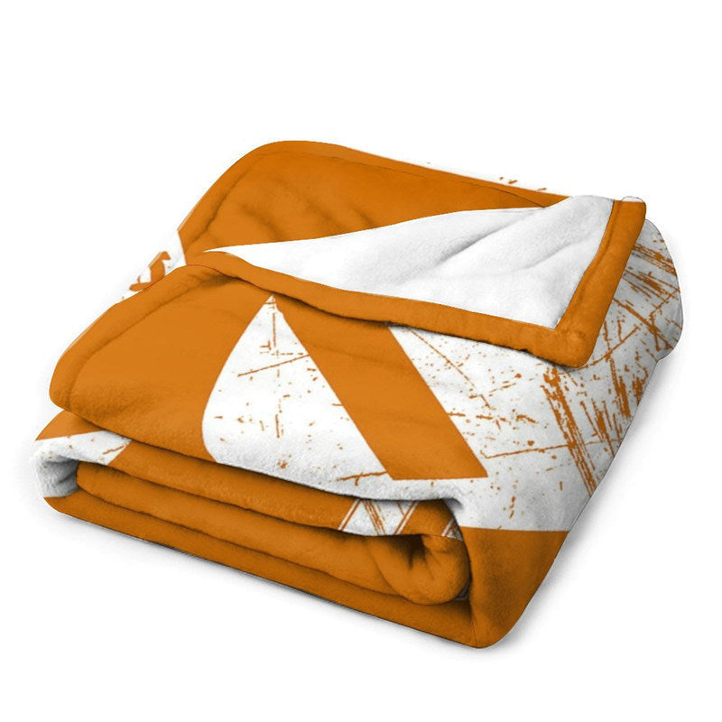 Lofaris Orange Rugby Jersey Sports Style Custom Name Blanket
