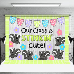 Lofaris Our Class Is Stinkin Cute Squirrel Wooden Backdrop