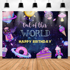 Lofaris Out Of This World Dessert Happy Birthday Backdrop