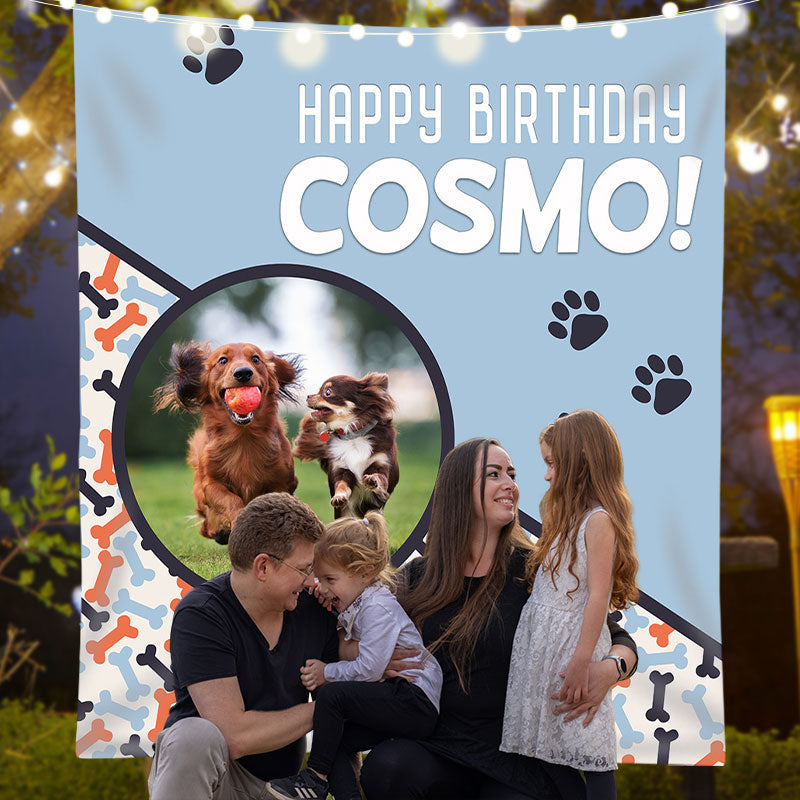 Lofaris Outdoor Lawn Party Custom Doggy Birthday Banner