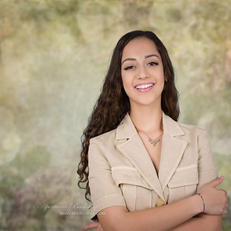 Lofaris Overlays Light Green Floral Photography Backdrop