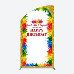 Lofaris Paint Sip And Repeat Happy Birthday Arch Backdrop