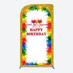 Lofaris Paint Sip And Repeat Happy Birthday Arch Backdrop