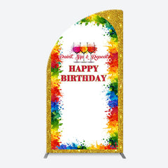 Lofaris Paint Sip And Repeat Happy Birthday Arch Backdrop