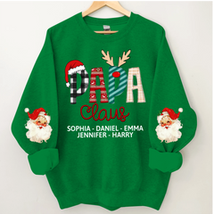 Lofaris Papa Claus Christmas Gift Custom Name Sweatshirt