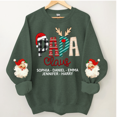 Lofaris Papa Claus Christmas Gift Custom Name Sweatshirt