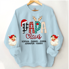 Lofaris Papa Claus Christmas Gift Custom Name Sweatshirt
