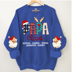 Lofaris Papa Claus Christmas Gift Custom Name Sweatshirt