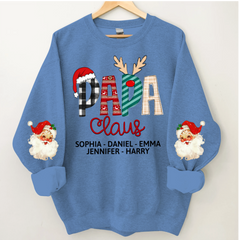 Lofaris Papa Claus Christmas Gift Custom Name Sweatshirt