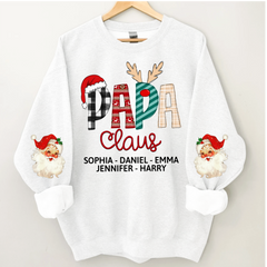 Lofaris Papa Claus Christmas Gift Custom Name Sweatshirt