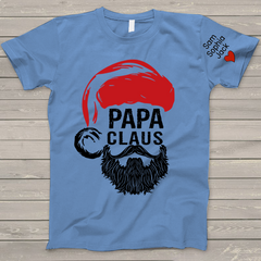 Lofaris Papa Claus Gift Custom Name Christmas T-Shirt