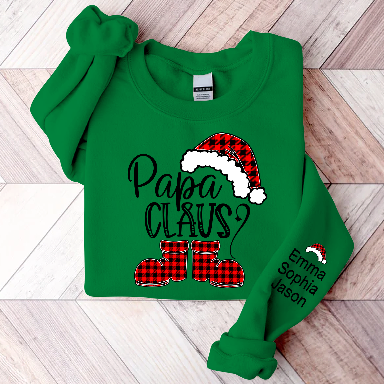 Lofaris Personalized Papa Claus Custom With Kids Grandpa Gift TH Sweatshirt