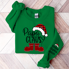 Lofaris Personalized Papa Claus Custom With Kids Grandpa Gift TH Sweatshirt