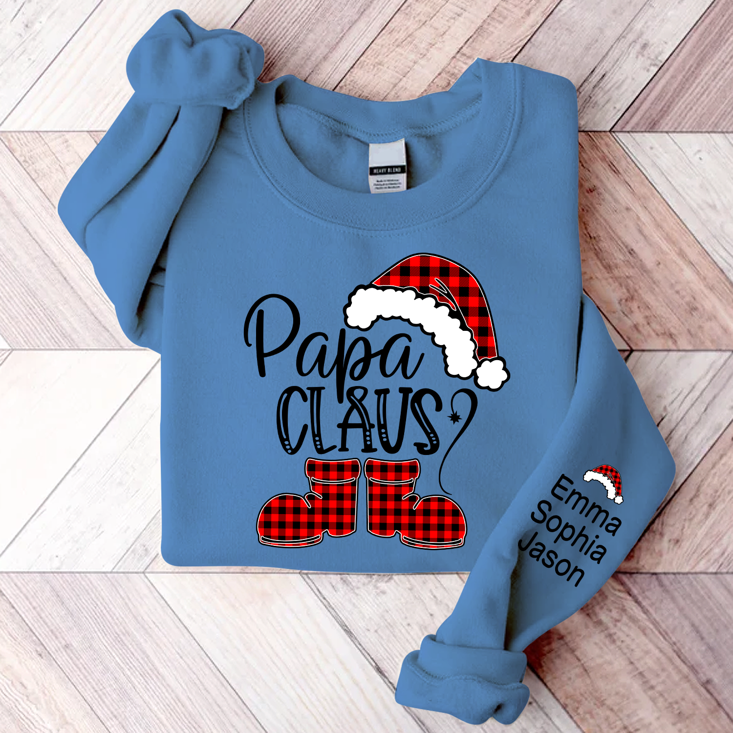 Lofaris Personalized Papa Claus Custom With Kids Grandpa Gift TH Sweatshirt