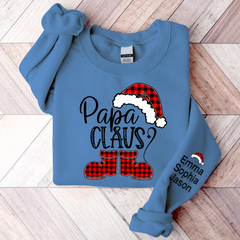 Lofaris Personalized Papa Claus Custom With Kids Grandpa Gift TH Sweatshirt